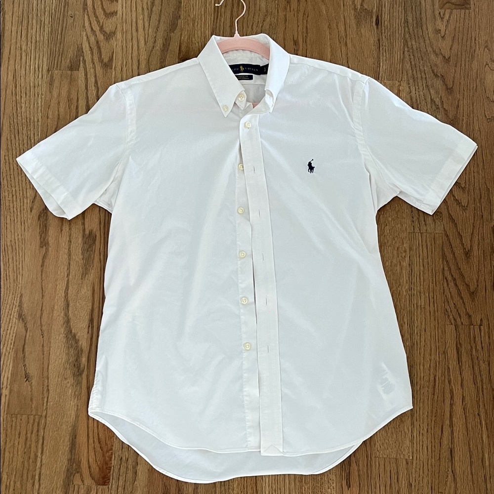 Ralph Lauren White Casual Button Down Shirt